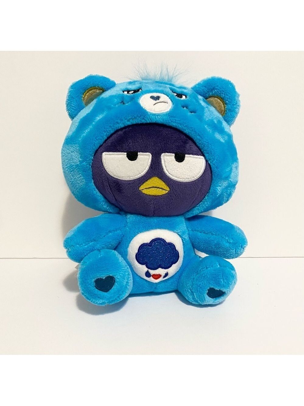 Badtz Maru as Grumpy Bear Care Bear Blue Plush Stuffed Animal Toy 8”